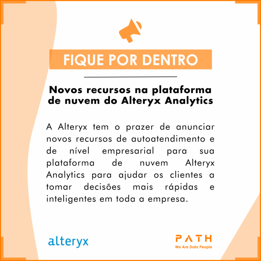 Peça Nova Notícia Alteryx Cloud